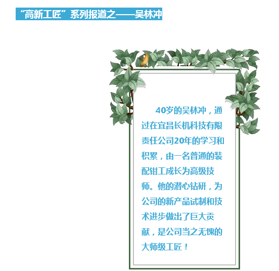 宜昌高新微門戶：好榜樣，有力量！“高新工匠”系列報(bào)道之——吳林沖
